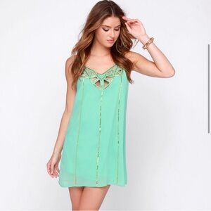 NWT Ark & Co Mint Green Beaded Dress